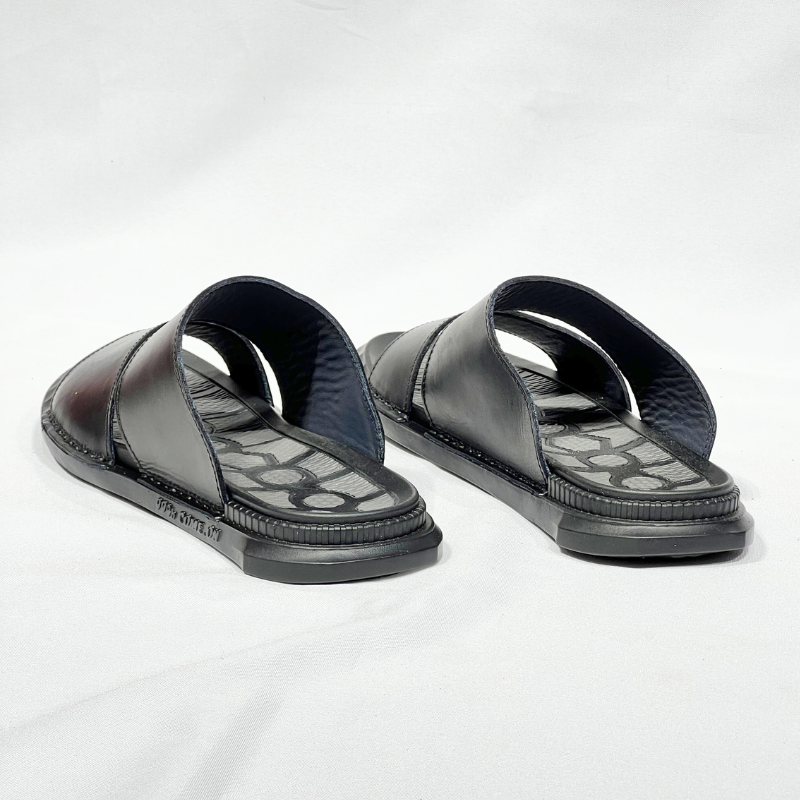 SANDALE MEDICAL EN CUIR 100% NOIR REF 218