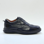 Chaussure BROGUE En Cuir 100% Médical NOIR REF 022