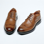 Chaussure BROGUE En Cuir 100% Médical TABAC REF 022