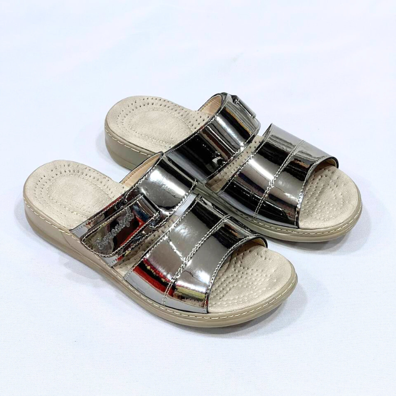Sandale medicale Confort pour femme V032 couleur NICKEL