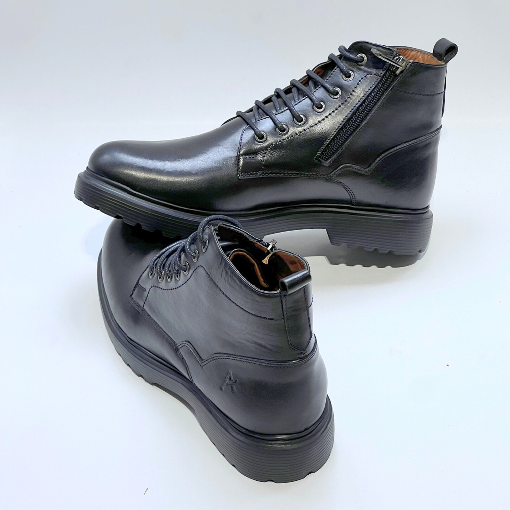 Bottine En Cuir 100% Gustavo 805 NOIR