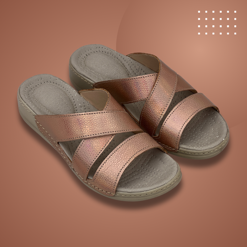 Sandale medicale Confort pour femme Z030 couleur BRONZE