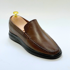 D'Urbano MOCASSIN EN CUIR Grainé 100% Médical  - MARRON - REF 103