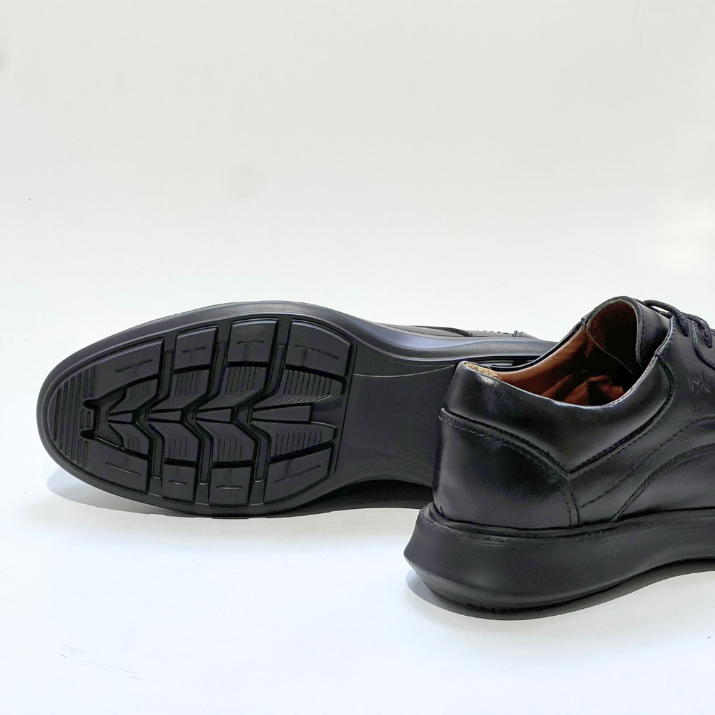 Chaussure Pour Homme Médical En Cuir 100% NOIR Ref 051