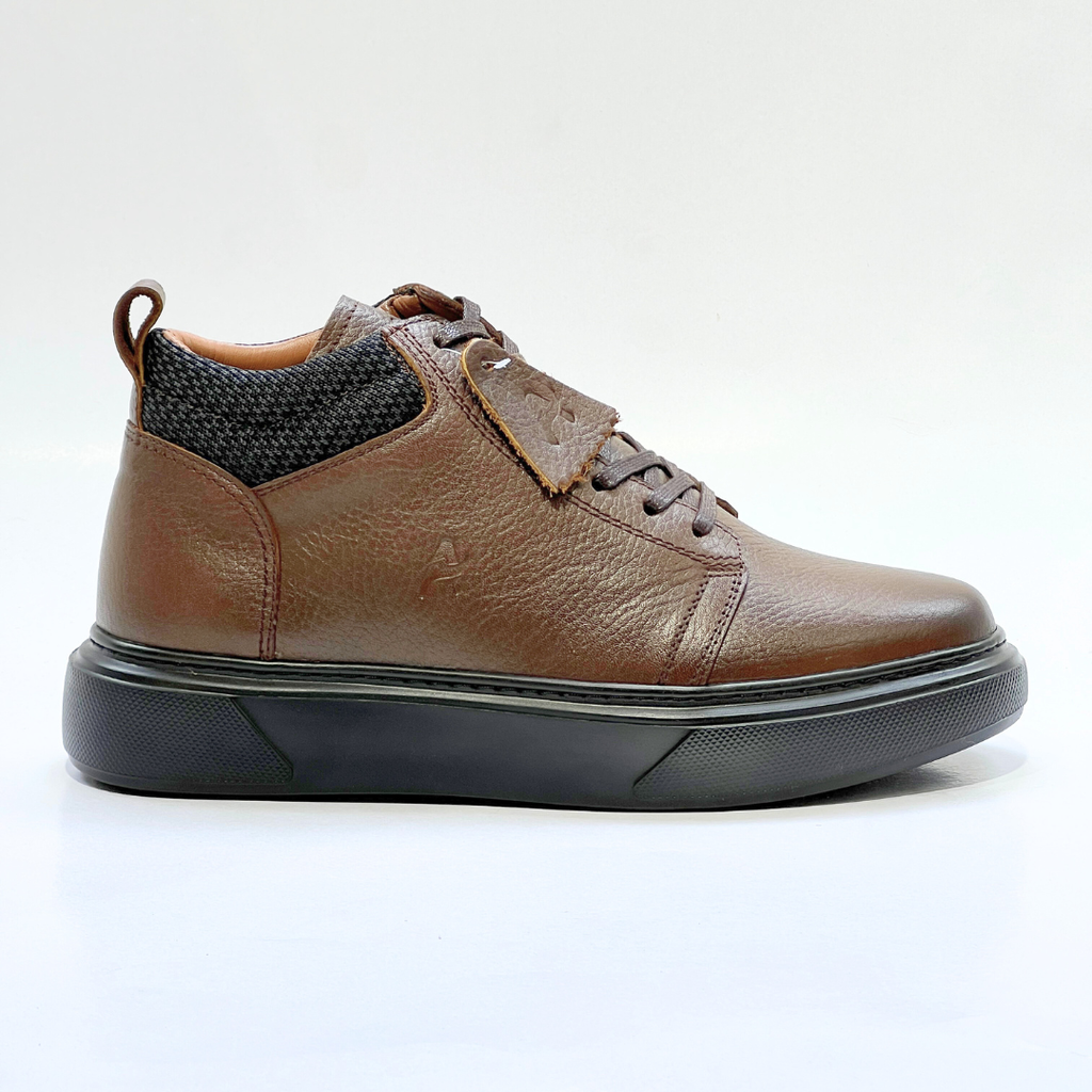 VOLZARO-Demi Bottine Médical 100% cuir MARRON REF 608
