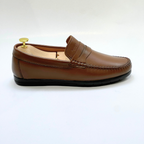 Denver: Mocassin Homme Médical - 100% Cuir TABAC - ref 104