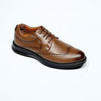 Chaussure BROGUE En Cuir 100% Médical TABAC REF 022