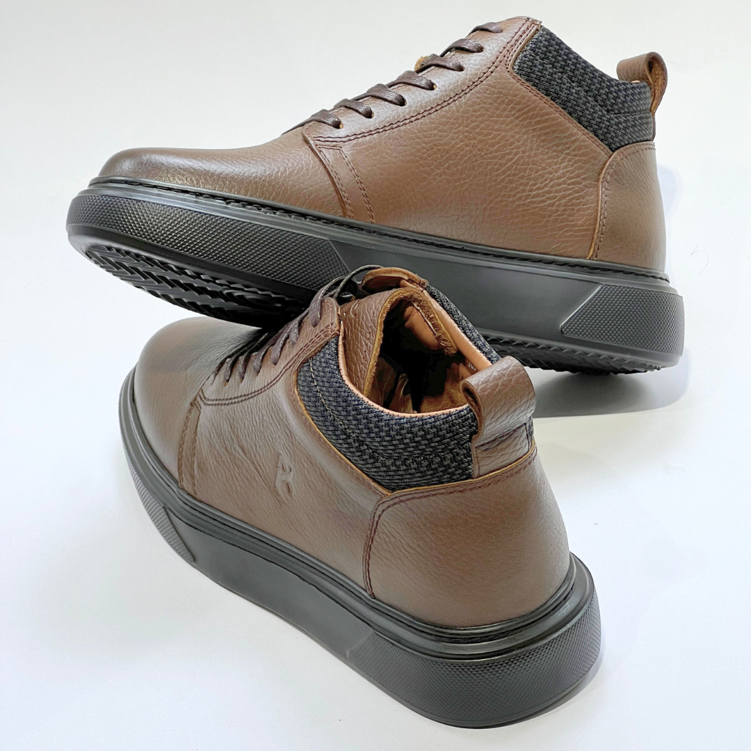 VOLZARO-Demi Bottine Médical 100% cuir MARRON REF 608