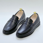 Mocassins en Cuir 100% Premium : Confort et Élégance pour Homme NOIR REF 106