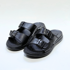 Léger – Sandales Hommes Médical 100% Cuir NOIR REF 211