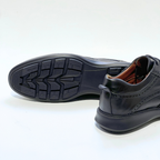 Chaussure BROGUE En Cuir 100% Médical NOIR REF 022