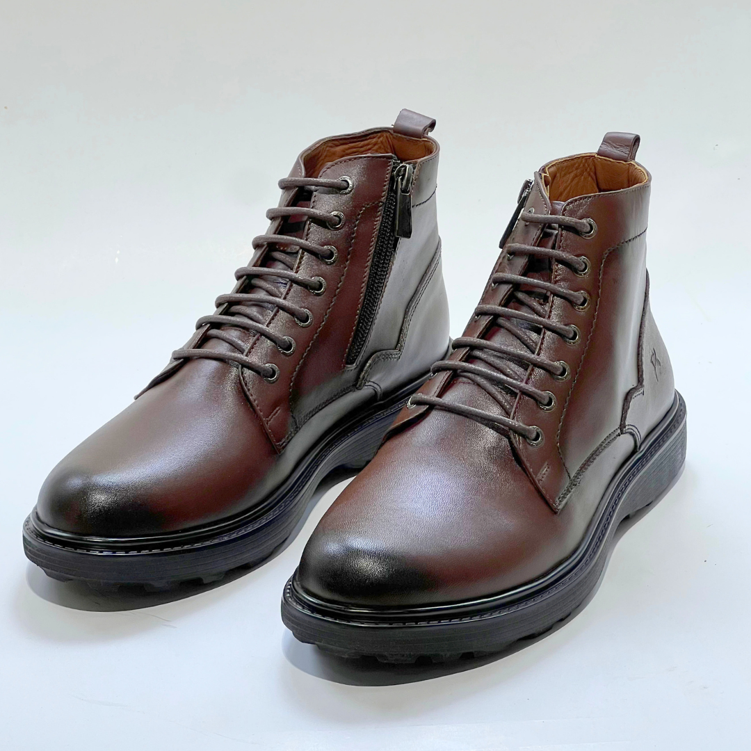 DRESS BOOT Médical 100% Cuir En Marron Ref 805