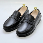 COLLEGE – Mocassins hommes 100% CUIR - NOIR- REF 2001