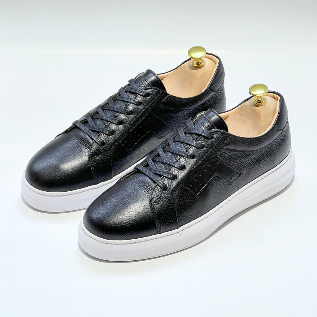 Basket homme S-EVA B en cuir 100% Médical noir ref 079