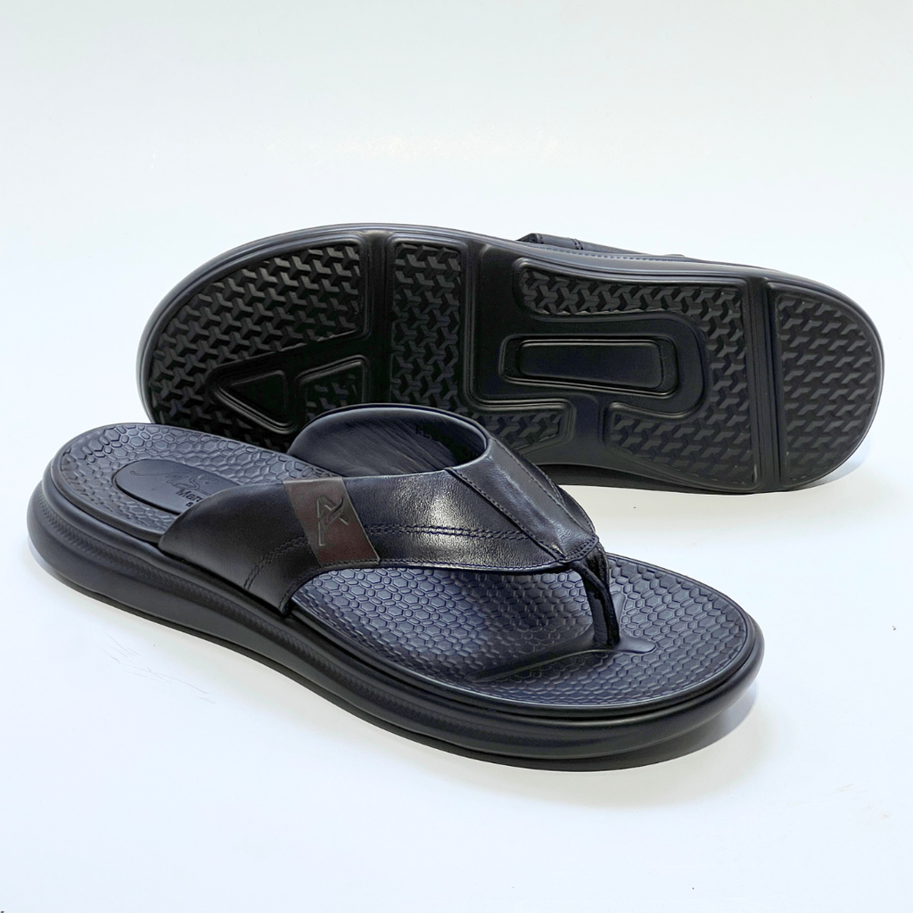 Sandal Homme Super Médical 100% Cuir NOIR REF 217