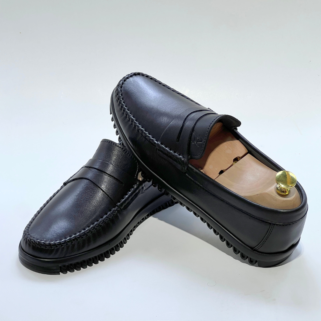 Mocassins en Cuir 100% Premium : Confort et Élégance pour Homme NOIR REF 106