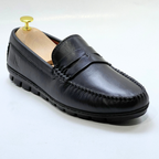 COLLEGE – Mocassins hommes 100% CUIR - NOIR- REF 2001