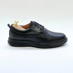 CHAUSSURES DE LUXE POUR HOMME MEDICAL 100% CUIR EN NOIR REF 014