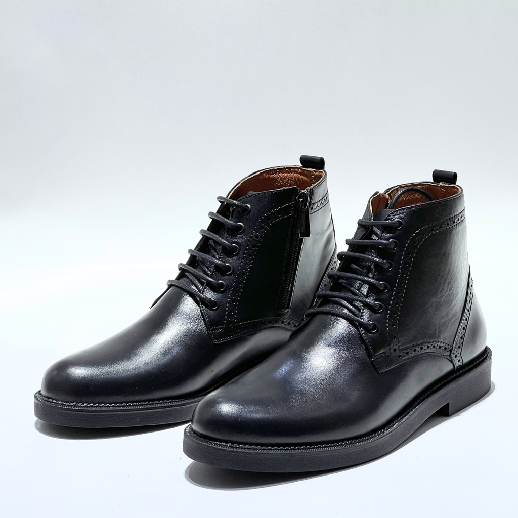 Bottine RICO Pour Homme en Cuir 100% NOIR REF 801