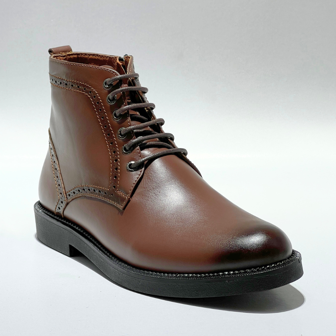 Bottine RICO Pour Homme en Cuir 100% MARRON REF 801
