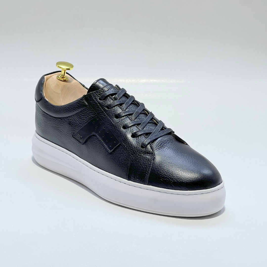 Basket homme S-EVA B en cuir 100% Médical NOIR ref 079