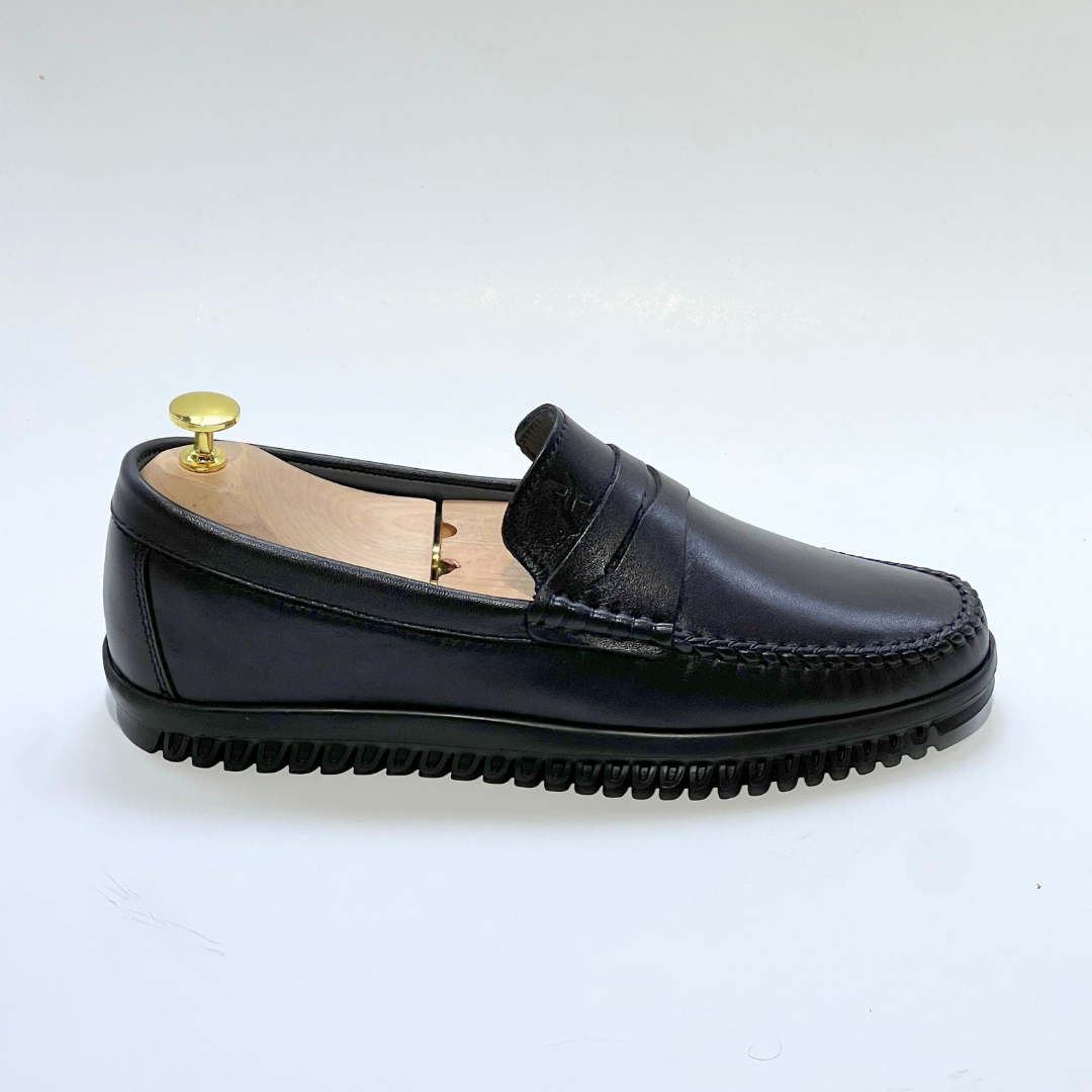 Mocassins en Cuir 100% Premium : Confort et Élégance pour Homme NOIR REF 106