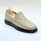 D'Urbano MOCASSIN EN CUIR Grainé 100% Médical  - BEIJ - REF 103
