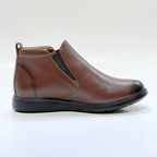 Bottines Pour Homme confortables en Cuir 100% % MARRON REF 724