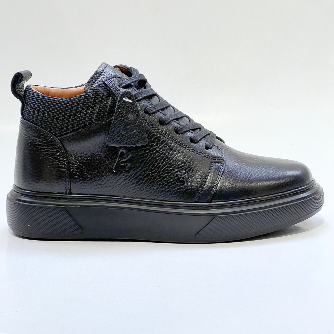 VOLZARO-Demi Bottine Médical 100% cuir NOIR REF 608