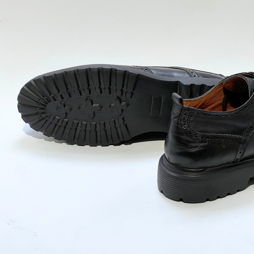 Chaussures Derby pour hommes Médical 100% cuir  REF 1001