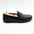 COLLEGE – Mocassins hommes 100% CUIR - NOIR- REF 2001