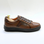 Baskets Basses De Lux En Cuir 100% Medical tabac REF 079
