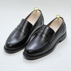 Mocassins Découpe 100% Cuir Médical En NOIR REF 332