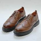 Chaussures Derby pour hommes Médical 100% cuir TABAC REF 1001