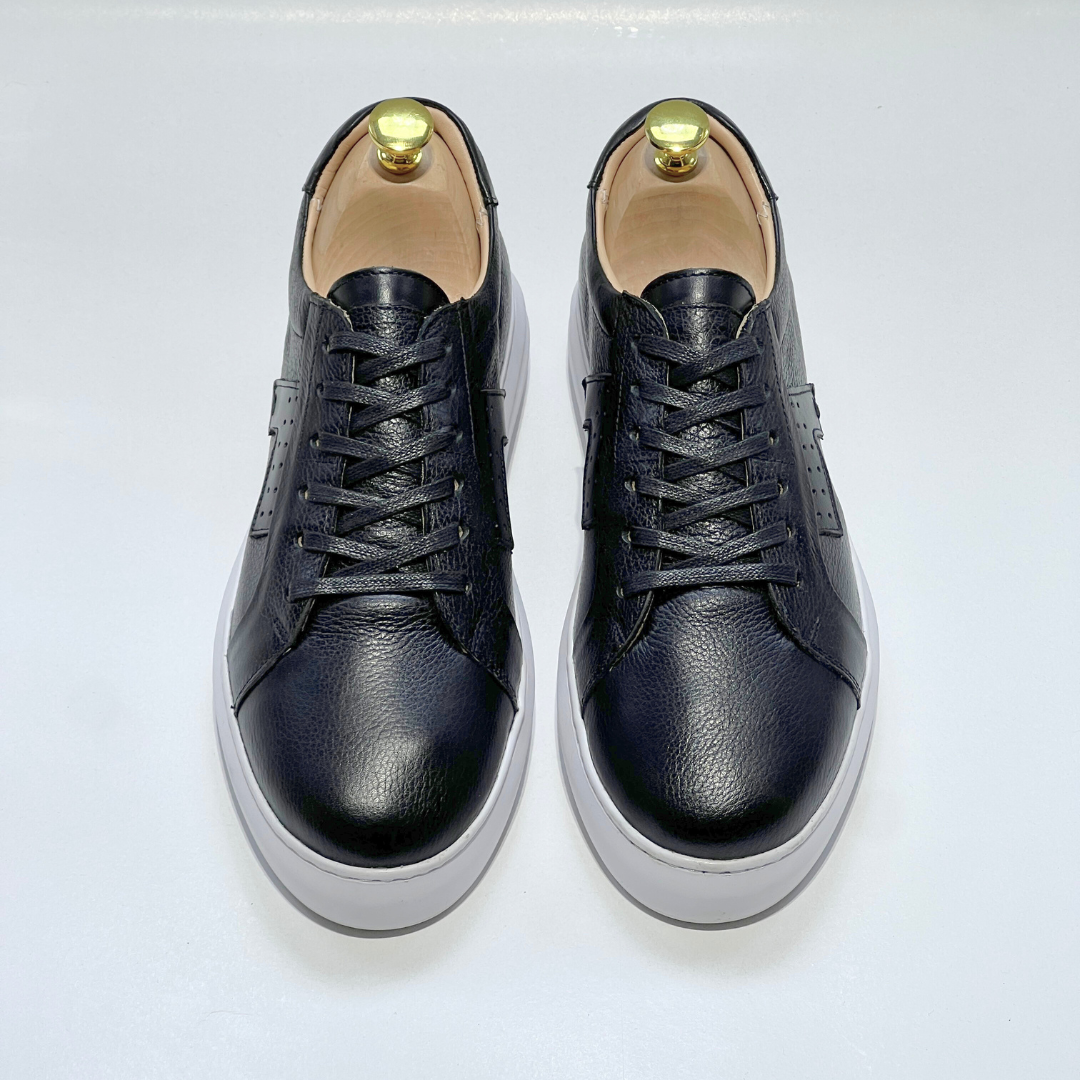 Basket homme S-EVA B en cuir 100% Médical NOIR ref 079