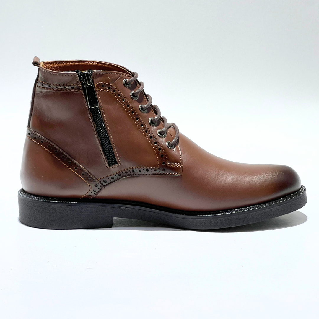 Bottine RICO Pour Homme en Cuir 100% MARRON REF 801