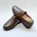 Denver: Mocassin Homme Médical - 100% Cuir MARRON - ref 104