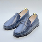Mocassins en Cuir 100% Premium : Confort et Élégance pour Homme GRIS REF 106