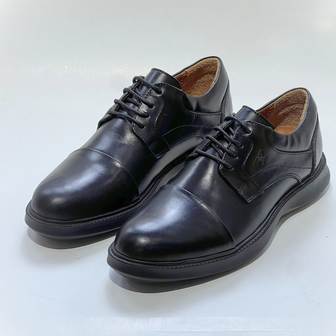Chaussure Pour Homme Médical En Cuir 100% NOIR Ref 051